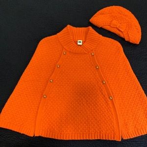 Janie and Jack knit cape and beret set